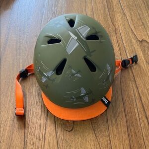 Bern Nino Kids Helmet in Olive and Orange